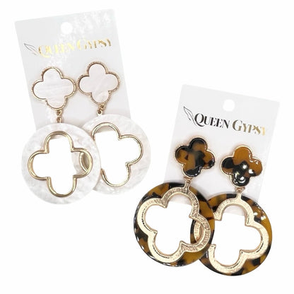 Clover dangle earrings