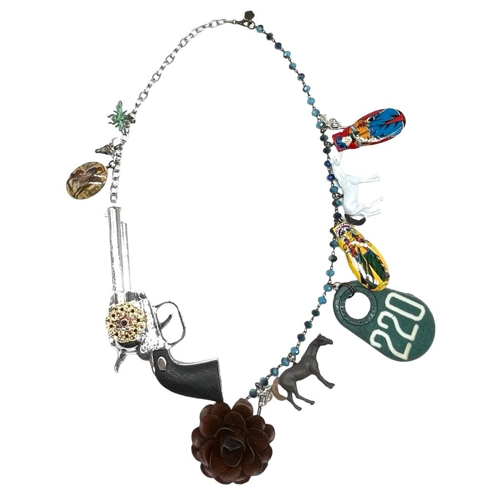 Vintage Western Pistol Charm necklace-assorted