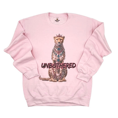 QG-Unbothered Sweatshirt on Pink