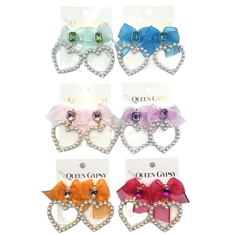 Fancy Heart dangle earrings
