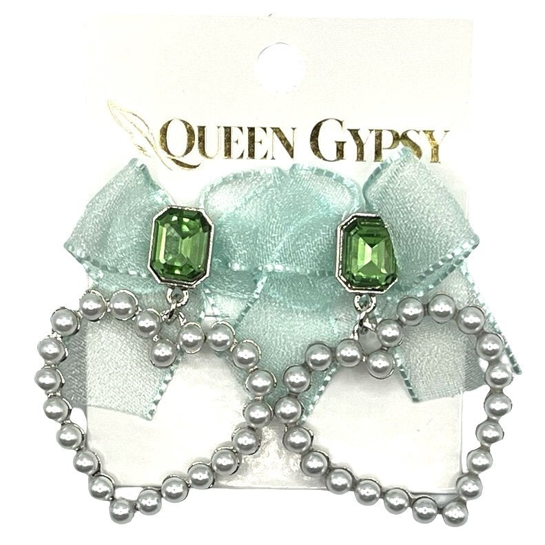 Fancy Heart dangle earrings