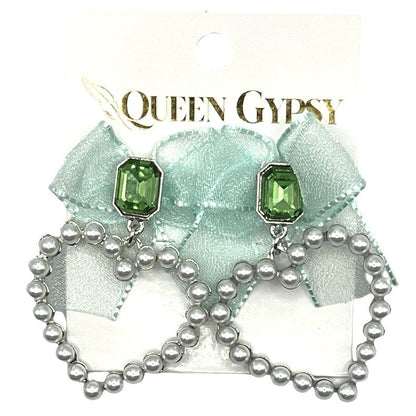 Fancy Heart dangle earrings