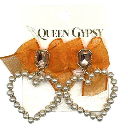 Fancy Heart dangle earrings