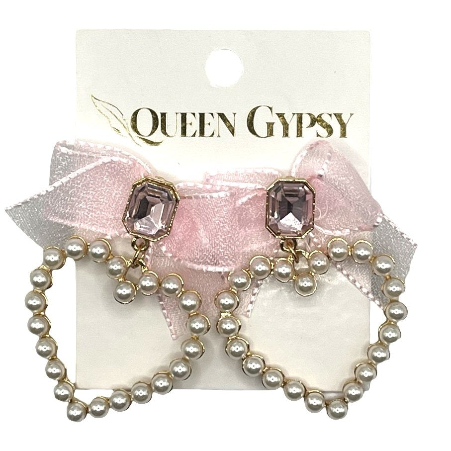 Fancy Heart dangle earrings
