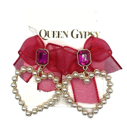 Fancy Heart dangle earrings