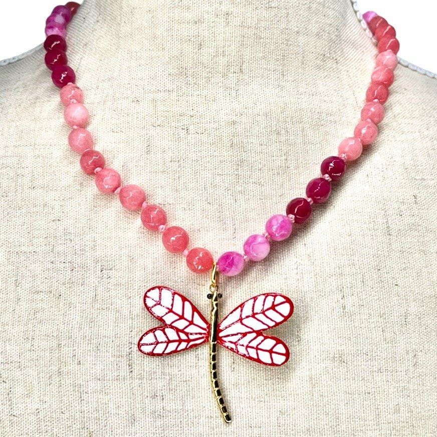 Pink Flutter Necklace
