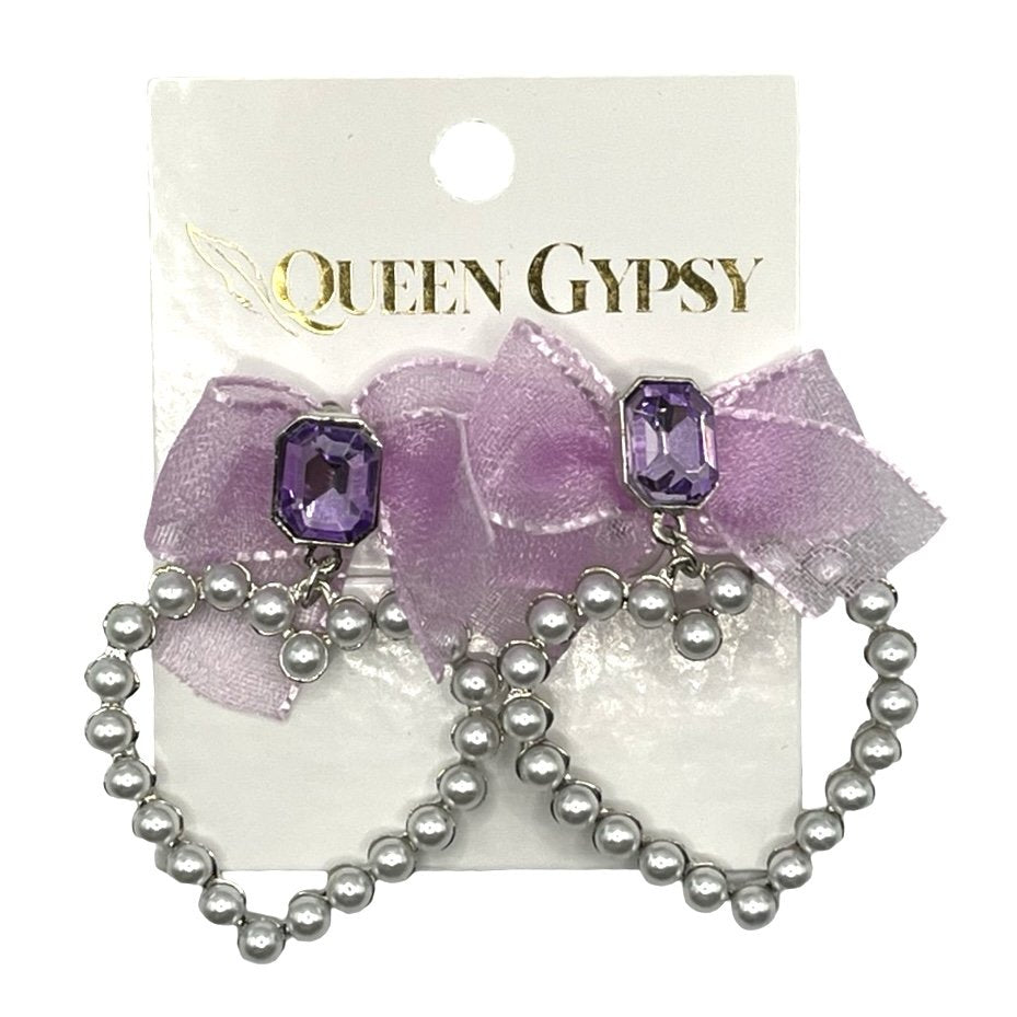 Fancy Heart dangle earrings