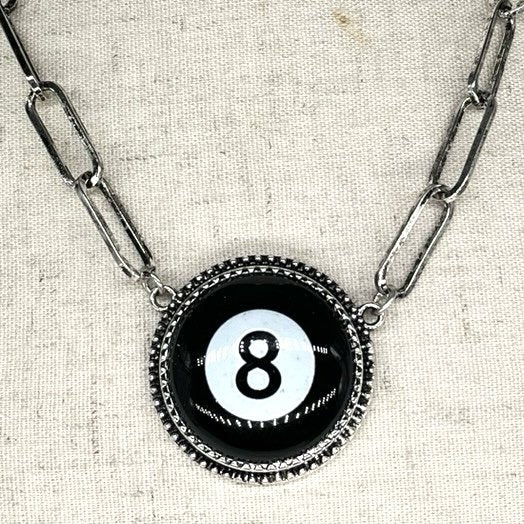8 ball necklace