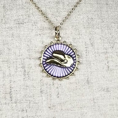 Cowboy Hat Medalion Necklace