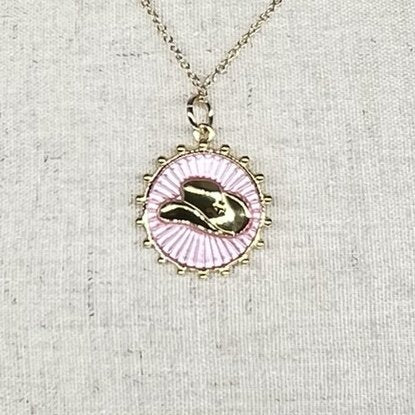 Cowboy Hat Medalion Necklace