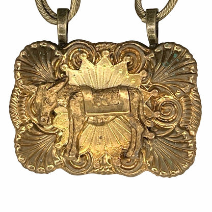 Vintage buckle necklace