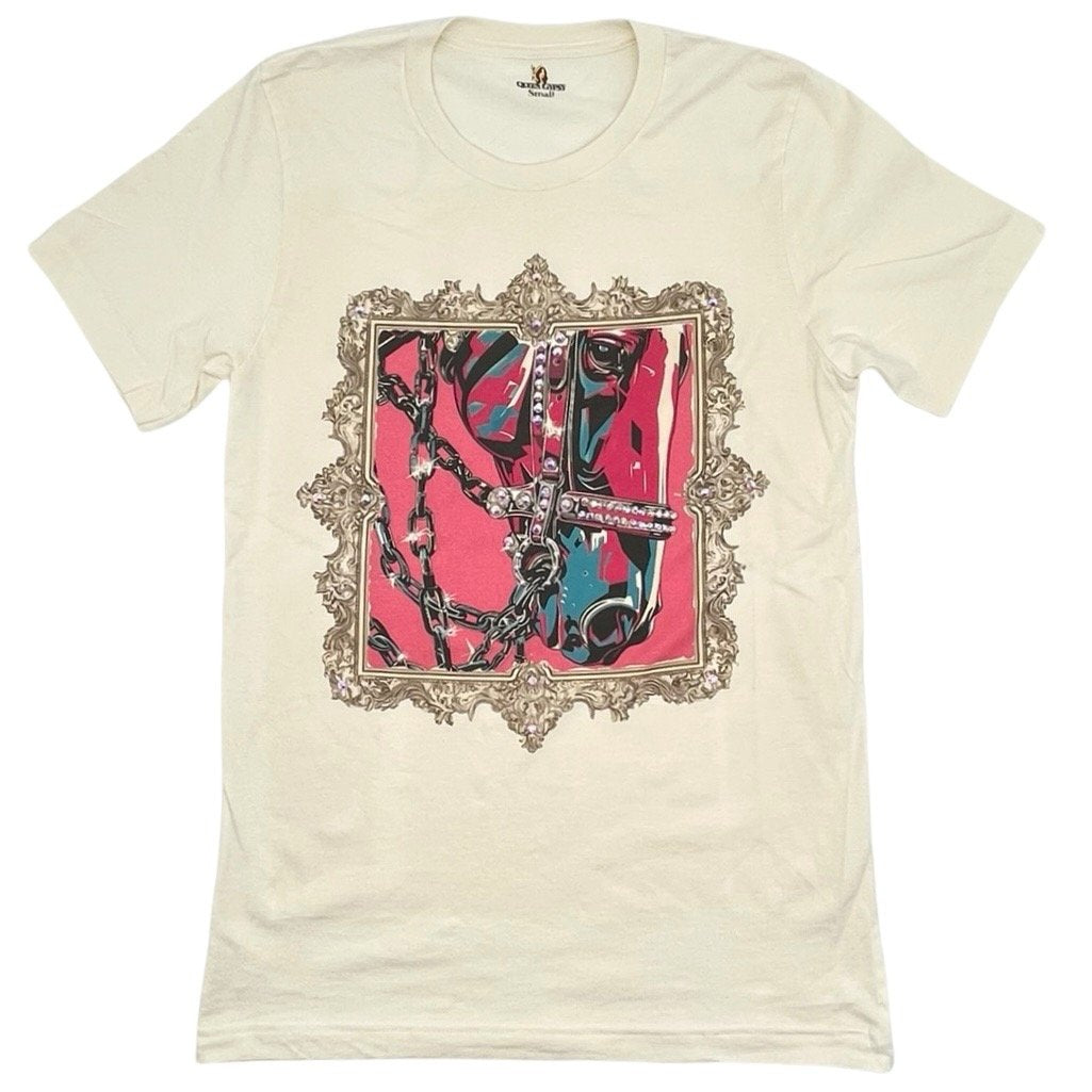 Wild Reign T-Shirt on Natural with Crystals
