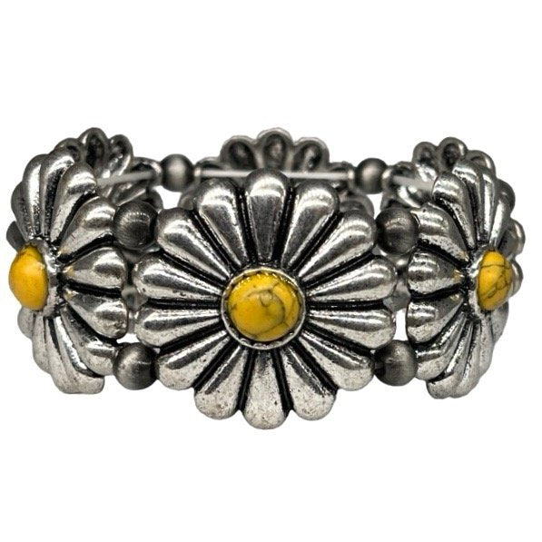 Western Stretch Concho Turq. Inspired Multicolor Assorted 
