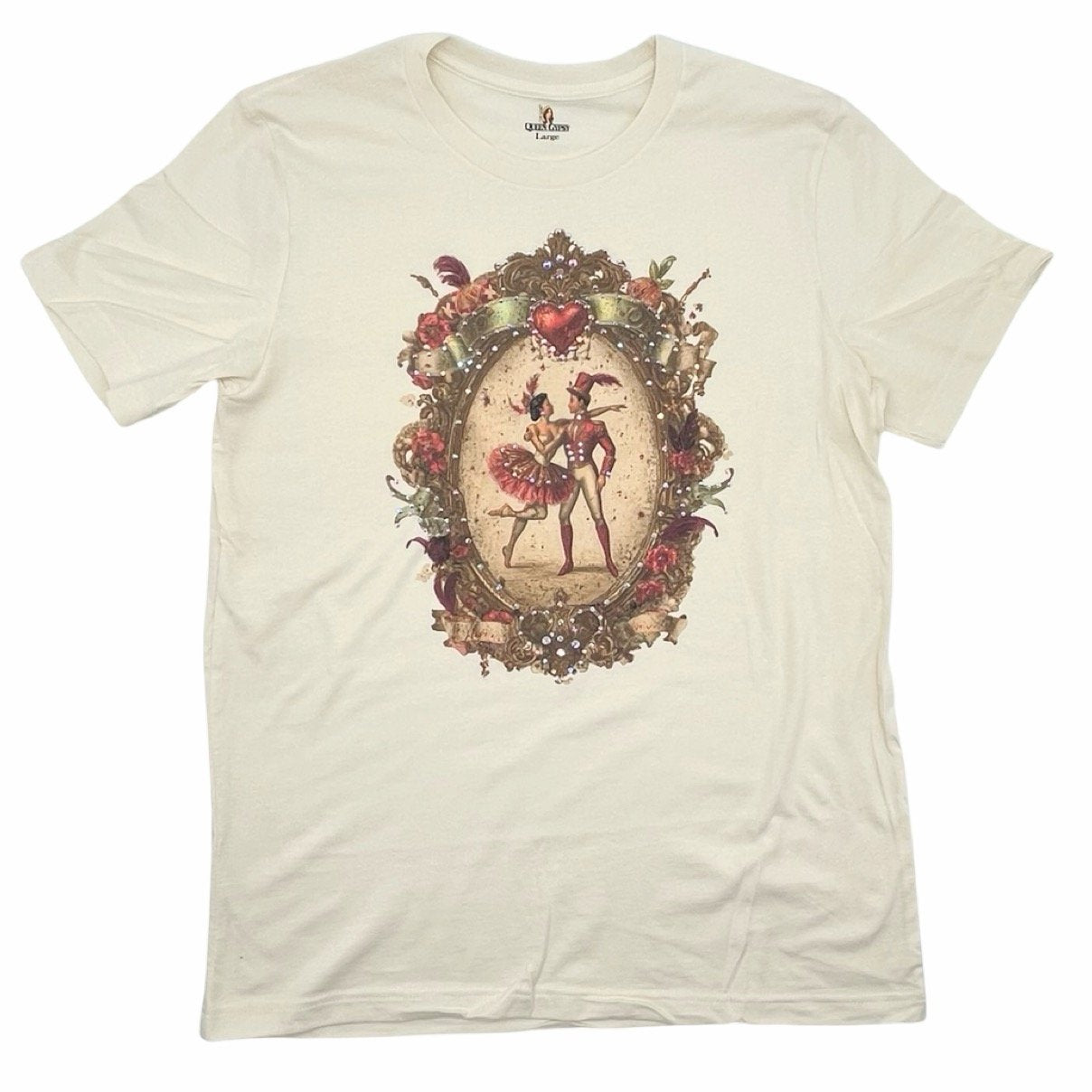 Circus Lovers T-Shirt on Natural with Crystals