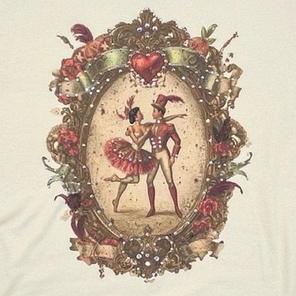 Circus Lovers T-Shirt on Natural with Crystals