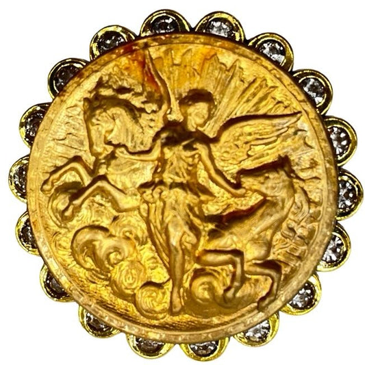 Gold Goddess Bezel Ring
