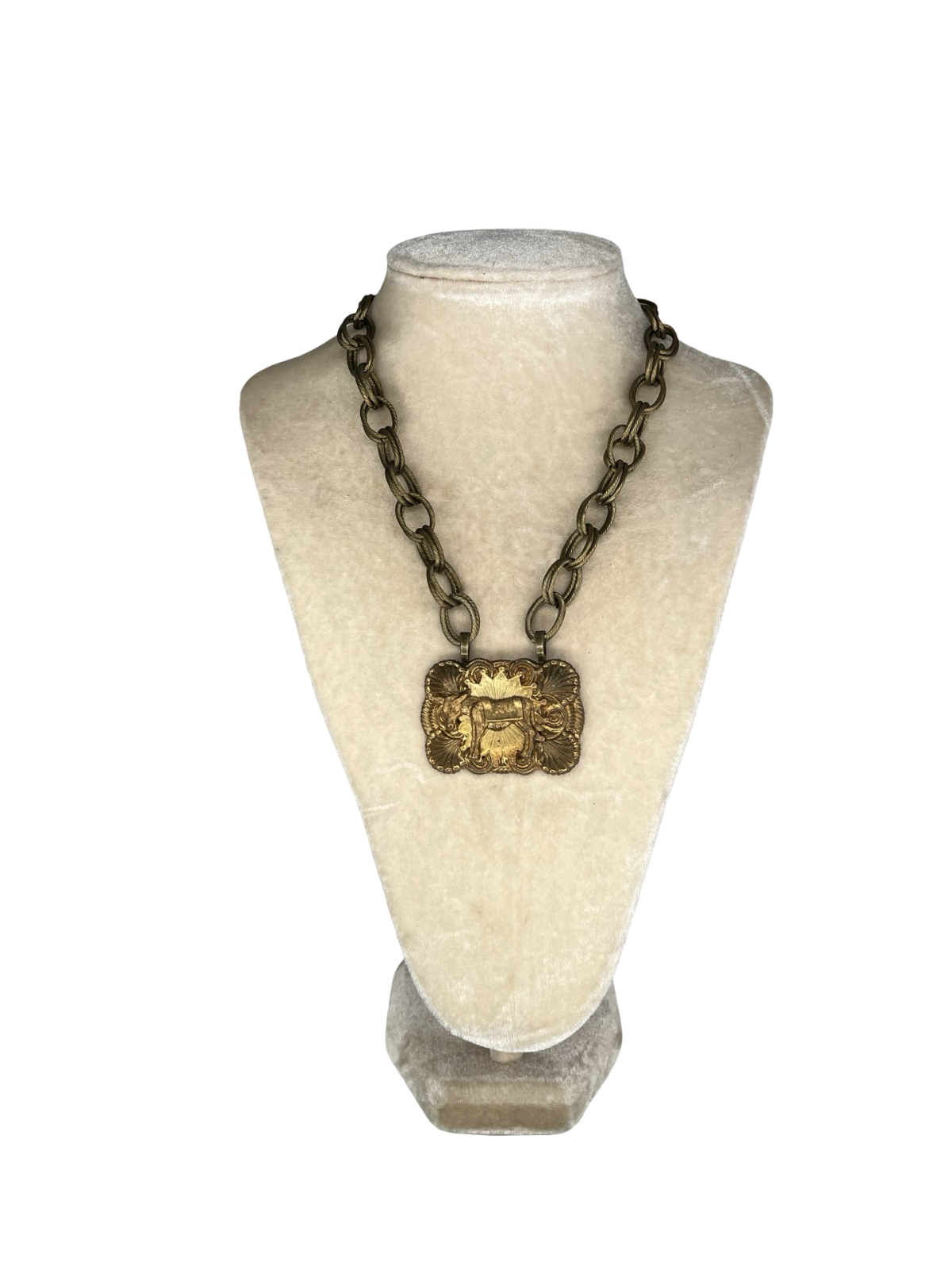 Vintage buckle necklace