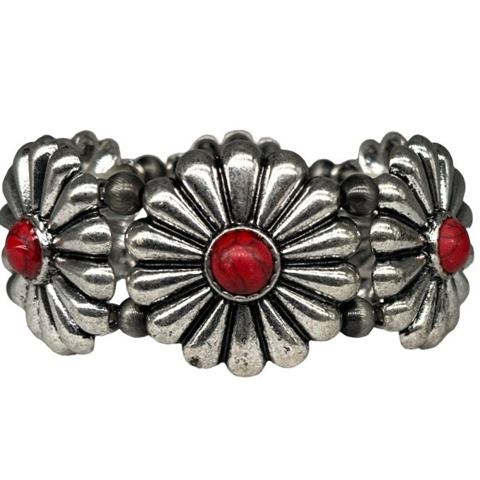 Western Stretch Concho Turq. Inspired Multicolor Assorted 