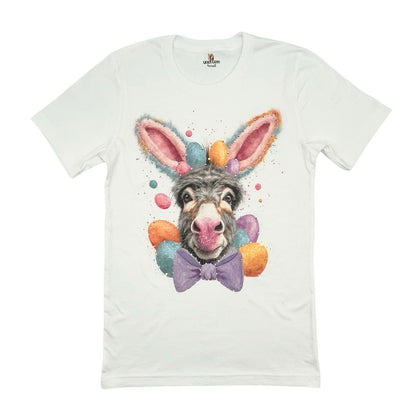 Bad Ass Bunny T-Shirt on White with Crystals