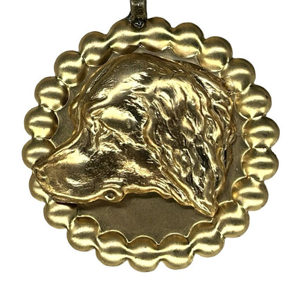 Vintage Dog medallion necklace