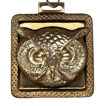 Vintage Copper Owl medallion necklace