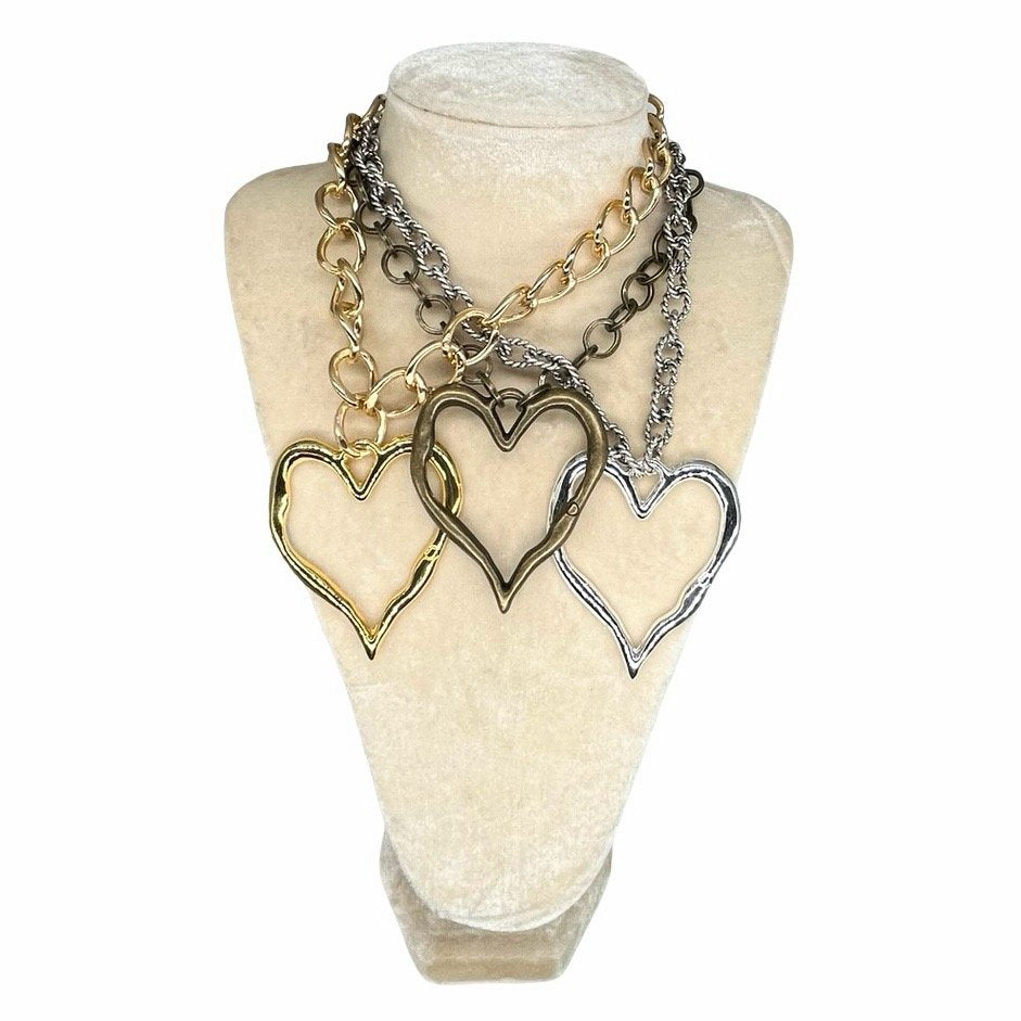 LRG Wavy heart necklace