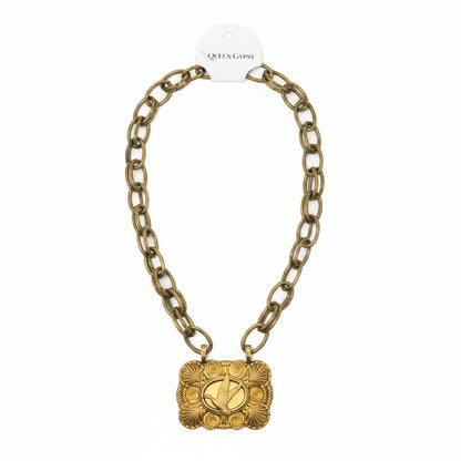 Vintage buckle necklace