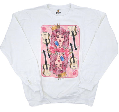 QG-White Queen of Hearts Sweatshirt