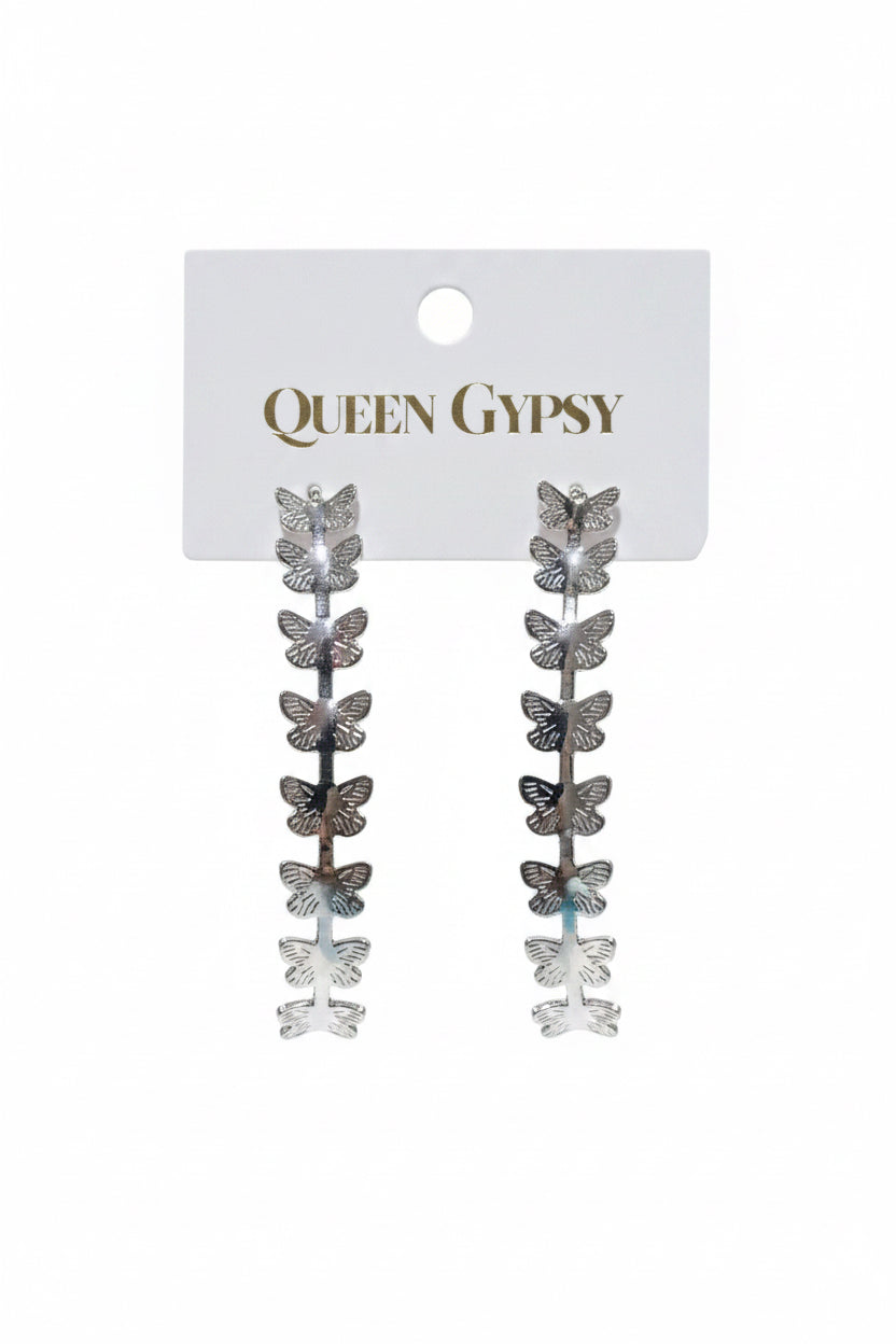 Butterfly Wreath Hoop Earrings