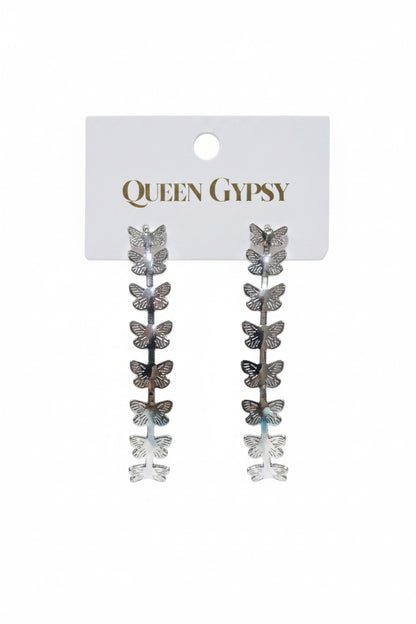 Butterfly Wreath Hoop Earrings