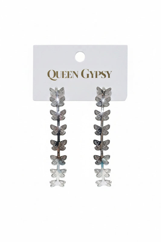 Butterfly Wreath Hoop Earrings